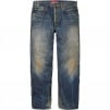 Thumbnail for Distressed Loose Fit Selvedge Jean