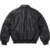 Supreme GORE-TEX Infinium WINDSTOPPER Leather Varsity Jacket (FW23) - Black