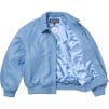 Supreme GORE-TEX Infinium WINDSTOPPER Leather Varsity Jacket (FW23) - Light Blue