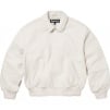 Supreme GORE-TEX Infinium WINDSTOPPER Leather Varsity Jacket (FW23) - White