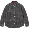 Supreme Handwriting Jacquard Denim Shirt (FW23) - Washed Black