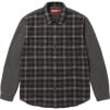 Supreme Houndstooth Plaid Flannel Shirt (FW23) - Black