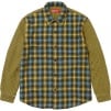 Supreme Houndstooth Plaid Flannel Shirt (FW23) - Yellow