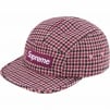 Supreme Houndstooth Wool Camp Cap (FW23) - Pink