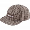 Supreme Houndstooth Wool Camp Cap (FW23) - Tan