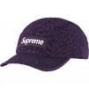 Supreme Leopard Corduroy Camp Cap (FW23) - Purple