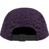 Supreme Leopard Corduroy Camp Cap (FW23) - Purple