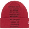 Supreme New Era Psalm Beanie (FW23) - Dark Red