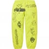 Supreme Sunrise Sweatpant (FW23) - Acid Green