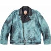 Supreme Supreme blackmeans Painted Leather Motorcycle Jacket (FW23) - Light Green