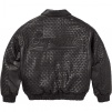 Supreme Woven Leather Varsity Jacket (FW23) - Black