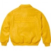 Supreme Woven Leather Varsity Jacket (FW23) - Yellow