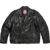 Supreme Supreme blackmeans Painted Leather Motorcycle Jacket (FW23)