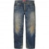 Thumbnail for Distressed Loose Fit Selvedge Jean