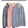 Thumbnail Hooded Plaid Knit Shirt