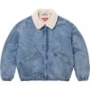 Supreme Faux Shearling Lined Bomber Jacket (FW24) - Denim