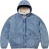 Supreme Faux Shearling Lined Bomber Jacket (FW24) - Denim