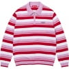 Thumbnail for Stripe Zip L S Polo