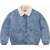 Supreme Faux Shearling Lined Bomber Jacket (FW24) - Denim