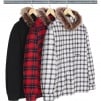 Thumbnail Fur Trim Flannel Hooded Shirt