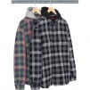 Thumbnail Waffle Plaid Hooded Shirt