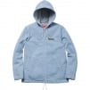 Thumbnail for Denim Hooded Coaches Jacket