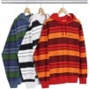 Thumbnail Striped Hooded Crewneck