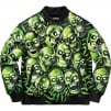 Thumbnail Skull Pile Leather Bomber Jacket