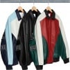 Thumbnail Studded Arc Logo Leather Jacket