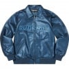 Thumbnail for Silver Surfer Leather Varsity Jacket