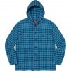 Thumbnail for Mini Plaid Hooded Shirt