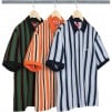 Thumbnail Open Knit Stripe Zip Polo