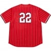 Thumbnail for Rhinestone Stripe Baseball Jersey