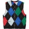 Thumbnail for Brushed Argyle Zip Up Vest