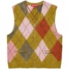 Thumbnail for Brushed Argyle Zip Up Vest