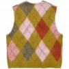 Thumbnail for Brushed Argyle Zip Up Vest