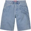 Supreme Script Baggy Denim Short (SS24) - Washed Indigo