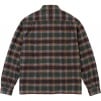 Thumbnail for Shadow Plaid Flannel Zip Up Shirt