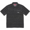 Supreme Stripe Terry S S Polo (SS24) - Black