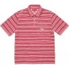 Supreme Stripe Terry S S Polo (SS24) - Red