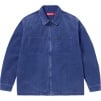 Supreme Washed Corduroy Zip Up Shirt (SS24) - Blue