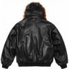 Thumbnail for Supreme Schott Hooded Leather Bomber Jacket