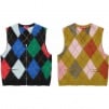 Thumbnail Brushed Argyle Zip Up Vest