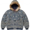 Thumbnail for Bandana Jacquard Denim Hooded Work Jacket