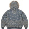 Thumbnail for Bandana Jacquard Denim Hooded Work Jacket