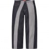 Thumbnail for Paneled Stripe Baggy Jean