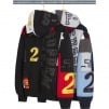 Thumbnail Patchwork Zip Up Hooded Sweatshirt