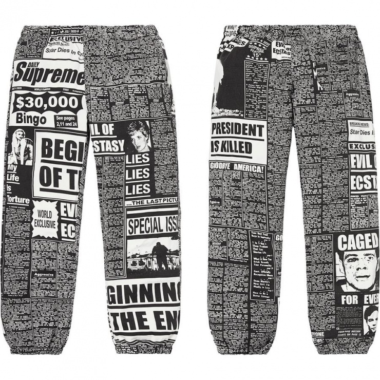 Supreme - Mサイズ supreme Newsprint Skate Pant シュプリームの+