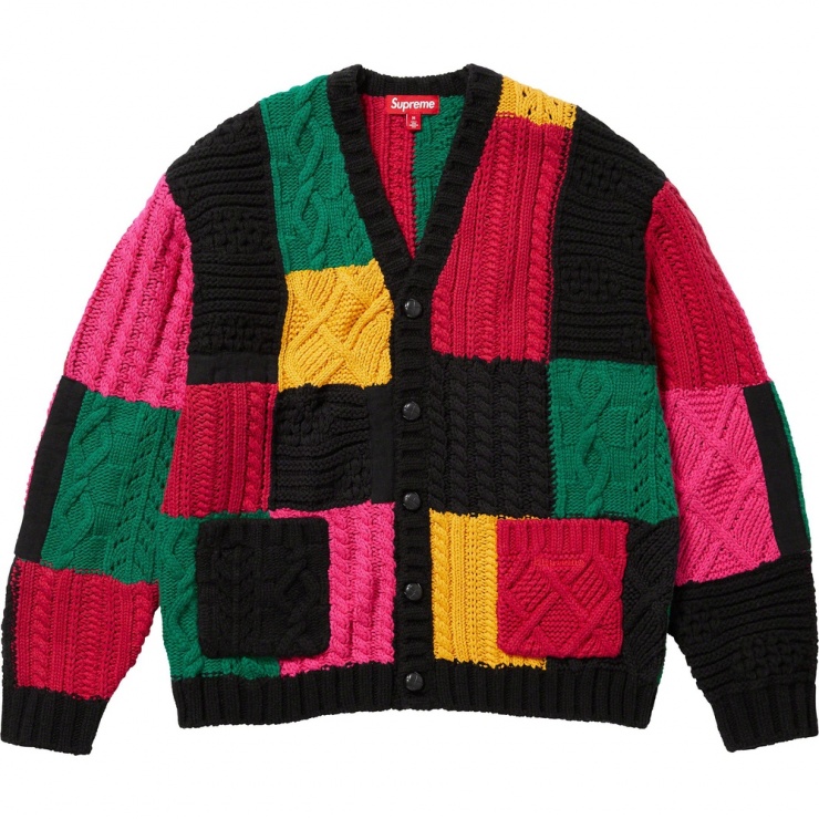 Patchwork Cable Knit Cardigan - fall winter 2023 - Supreme