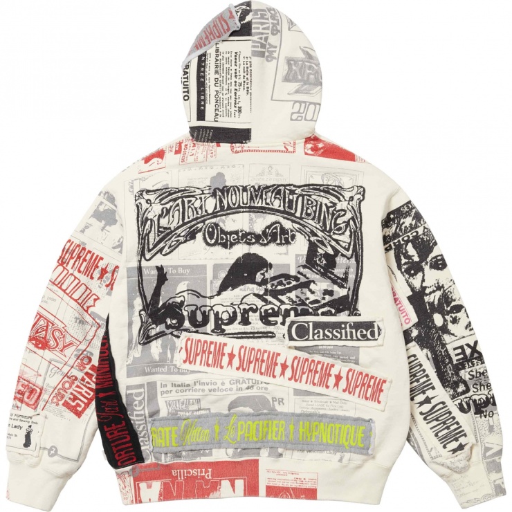 Collage Zip Up Hooded Sweatshirt - spring summer 2024 - Supreme